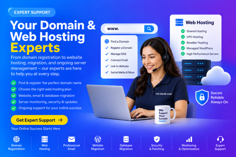 the-online.com cheap web hosting domain registration service provider nationwide in all cities towns rural area